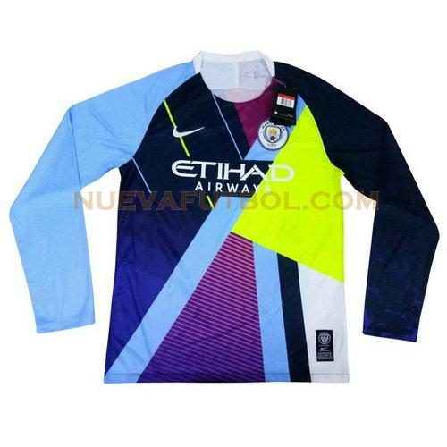 camiseta manchester city ml 2018-2019 hombre
