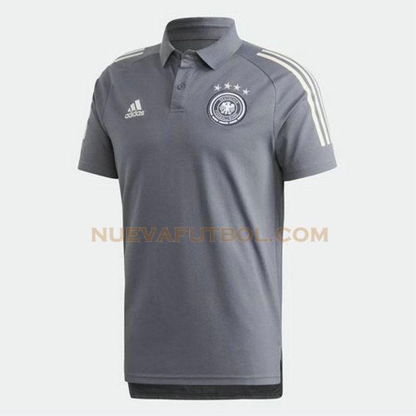 camiseta polo alemania 2020-2021 gris hombre