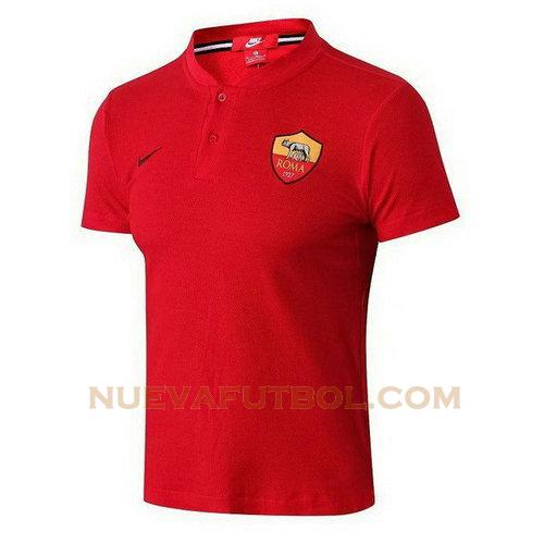 camiseta polo as roma 2018-2019 rojo hombre