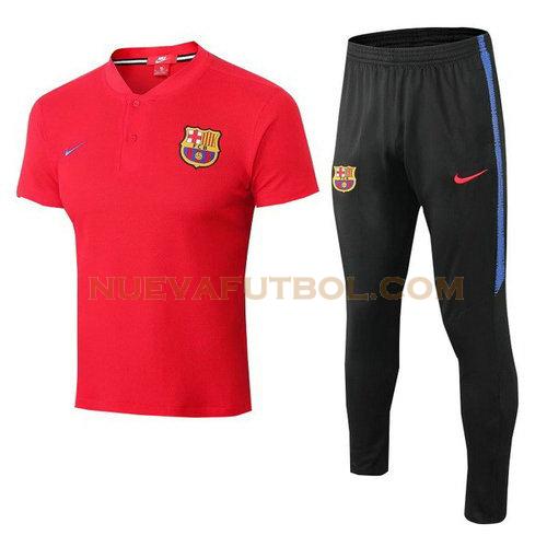 camiseta polo barcelona conjunto 2018-2019 rojo hombre