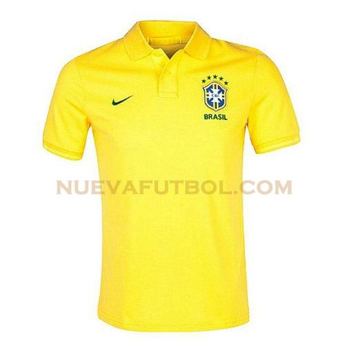 camiseta polo brasil 2018 amarillo hombre