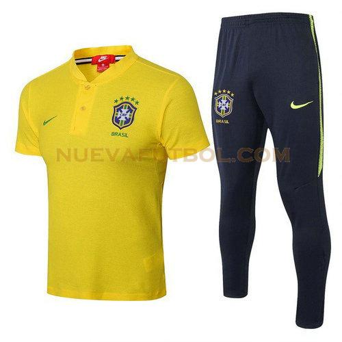 camiseta polo brasil conjunto 2018 amarillo hombre