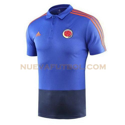 camiseta polo colombia 2018 azul hombre