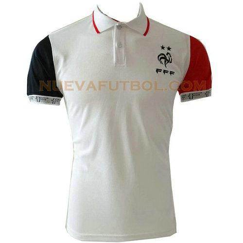 camiseta polo francia 19-20 blanco rojo hombre