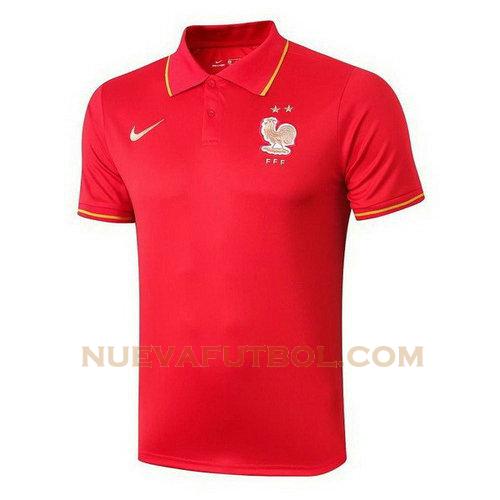 camiseta polo francia 2019 rojo hombre