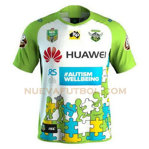 camiseta rugby canberra raiders 18-19 blanco hombre