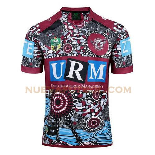 camiseta rugby manly sea eagles 2017-2018 rojo hombre
