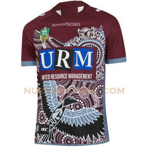camiseta rugby manly sea eagles 2018 rojo hombre