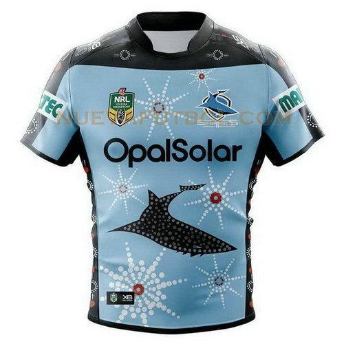 camiseta rugby sharks 2018 azul hombre