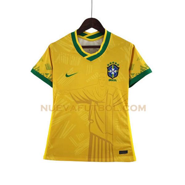 classic camiseta brasi 2022 amarillo mujer