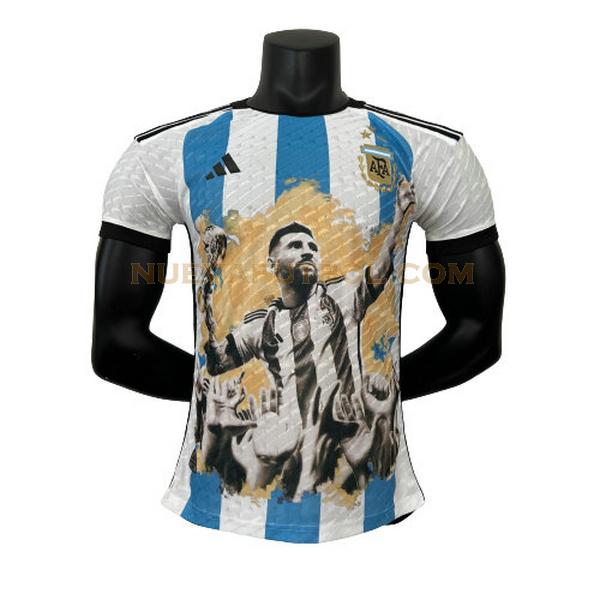 commemorative edition camiseta argentina player 2023 azul blanco hombre