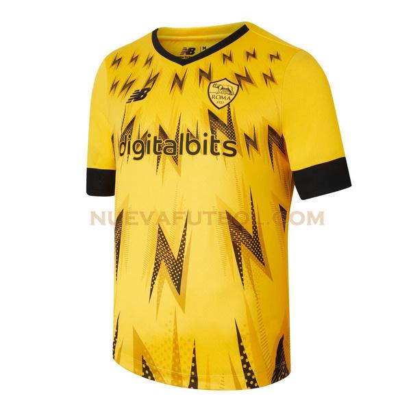 esport camiseta as roma 2022 2023 amarillo hombre