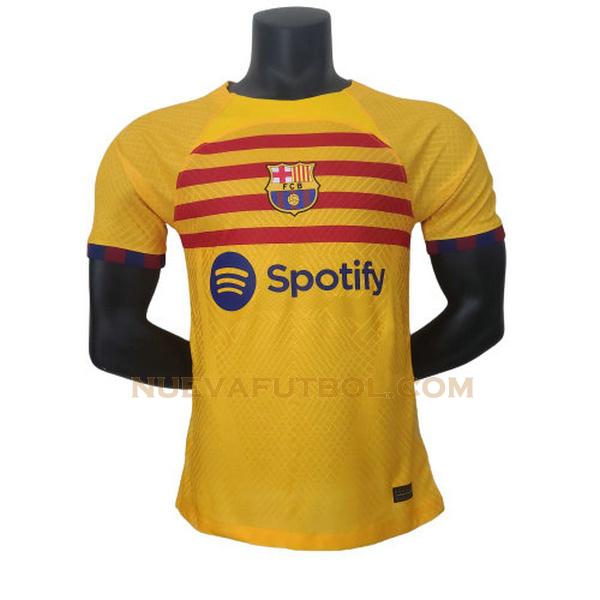 fourth camiseta barcelona player 2022 2023 amarillo hombre