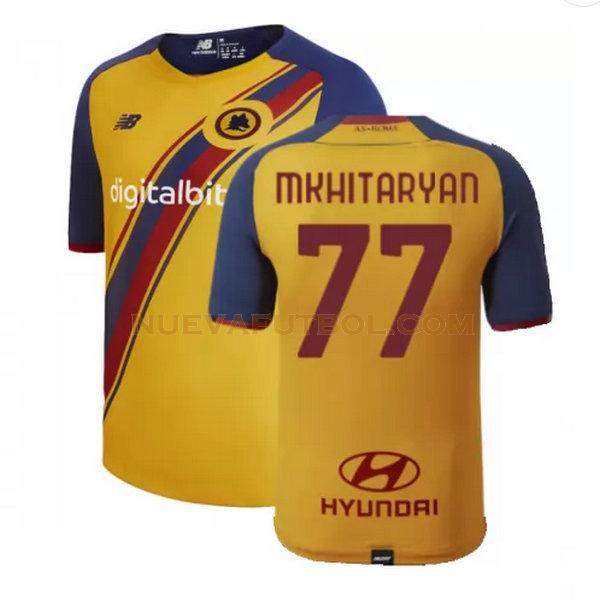 fourth camiseta mkhitaryan 77 as roma 2021 2022 amarillo hombre