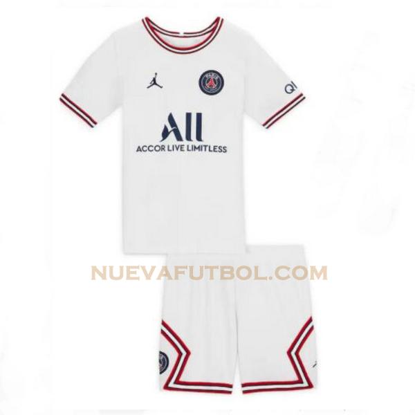 fourth camiseta paris saint germain 2021 2022 blanco niño