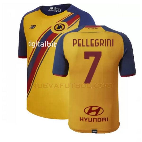 fourth camiseta pellegrini 7 as roma 2021 2022 amarillo hombre
