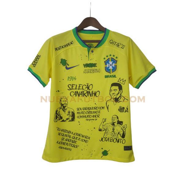 graffiti board camiseta brasil 2022 amarillo hombre