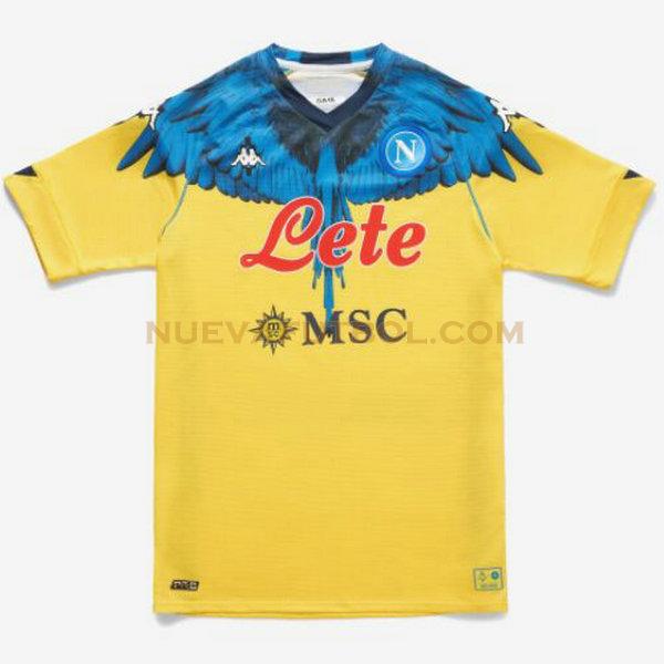 kappa × marcelo camiseta nápoles 2021 2022 amarillo hombre