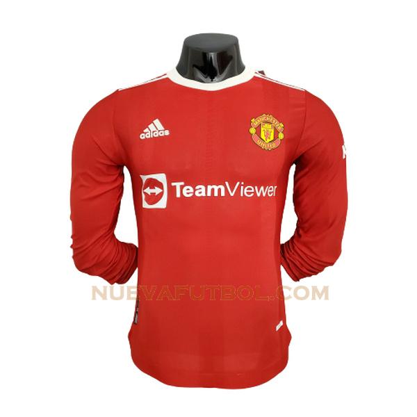 ml primera camiseta manchester united player 2021 2022 rojo hombre