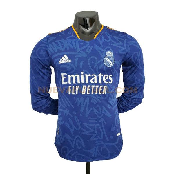 ml segunda camiseta real madrid player 2021 2022 azul hombre