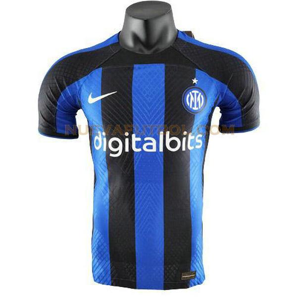 player primera camiseta inter milan 2022 2023 azul negro hombre