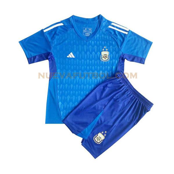 portero camiseta argentina 2023 azul niño