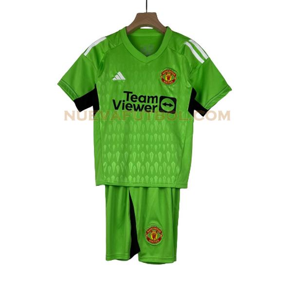 portero camiseta manchester united 2023 2024 verde niño