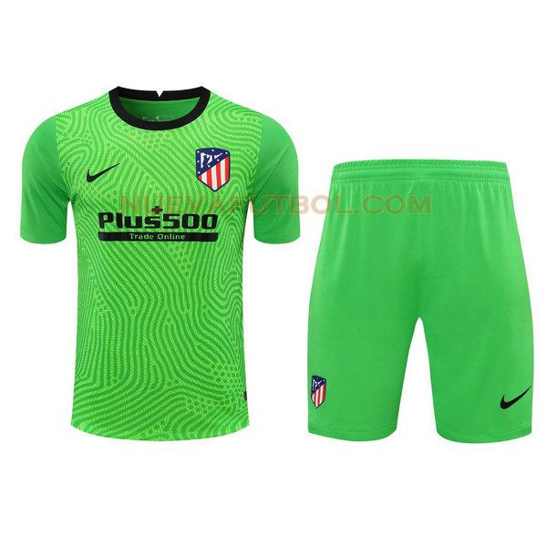 portero camisetas+pantalones cortos atletico madrid 2021 verde hombre