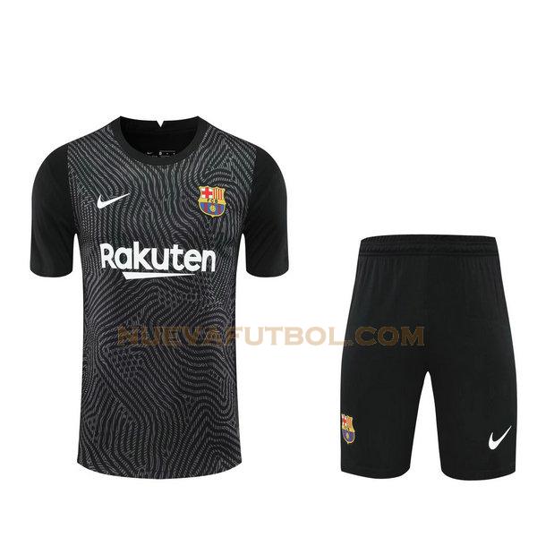 portero camisetas+pantalones cortos barcelona 2021 negro hombre