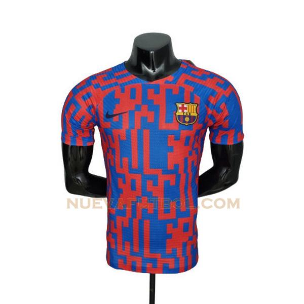 pre match camiseta barcelona player 2022 2023 rojo azul hombre