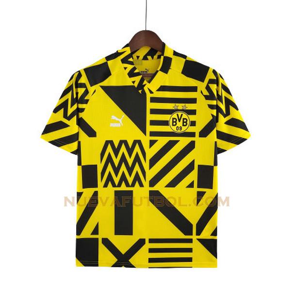pre match camiseta borussia dortmund 2022 2023 amarillo negro hombre