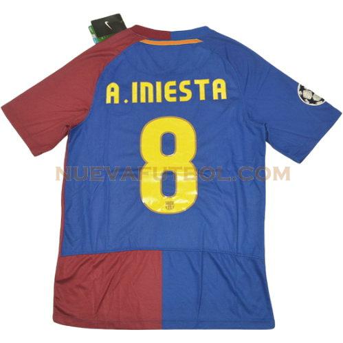 primera camiseta a.iniesta 8 barcelona 2008-2009 hombre
