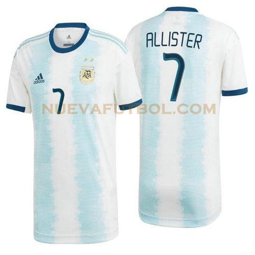primera camiseta allister 7 argentina 2020 hombre