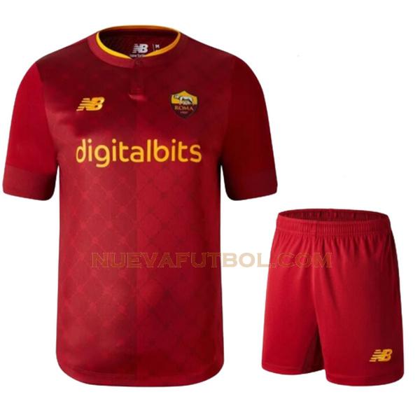 primera camiseta as roma 2022 2023 rojo niño