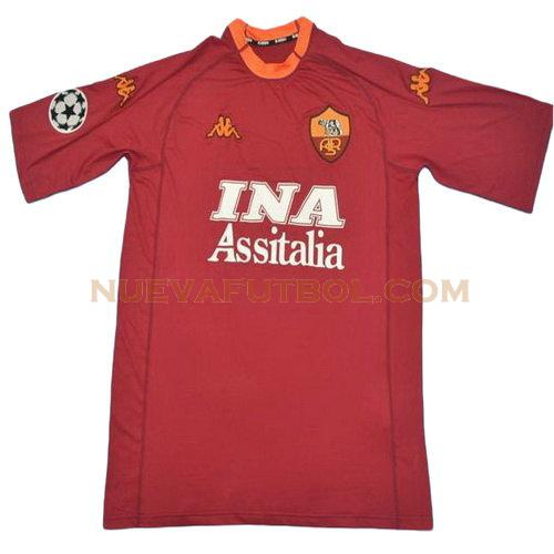 primera camiseta as roma lega 2000-2001 hombre