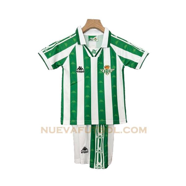 primera camiseta athletic bilbao 1995 1997 blanco verde niño
