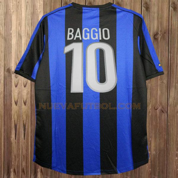 primera camiseta baggio 10 inter milan 1999-2000 azul hombre