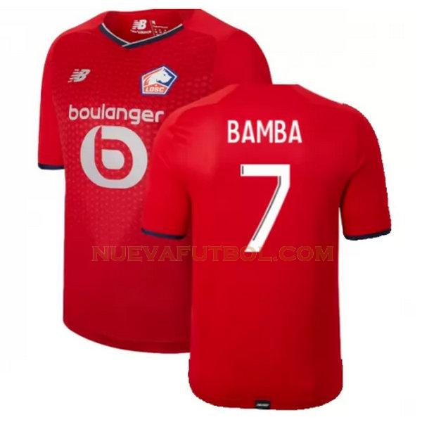 primera camiseta bamba 7 lille osc 2021 2022 rojo hombre
