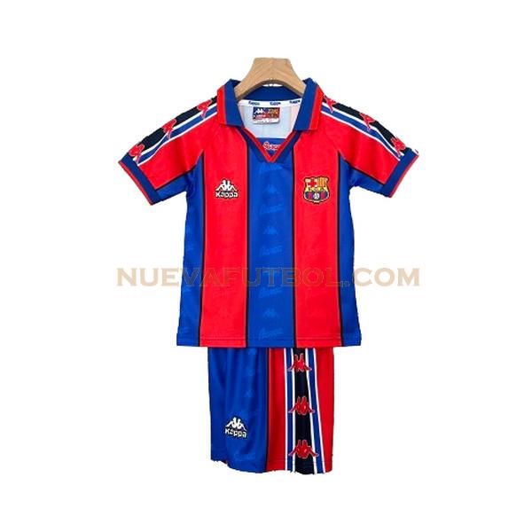 primera camiseta barcelona 1995 1997 azul rojo niño