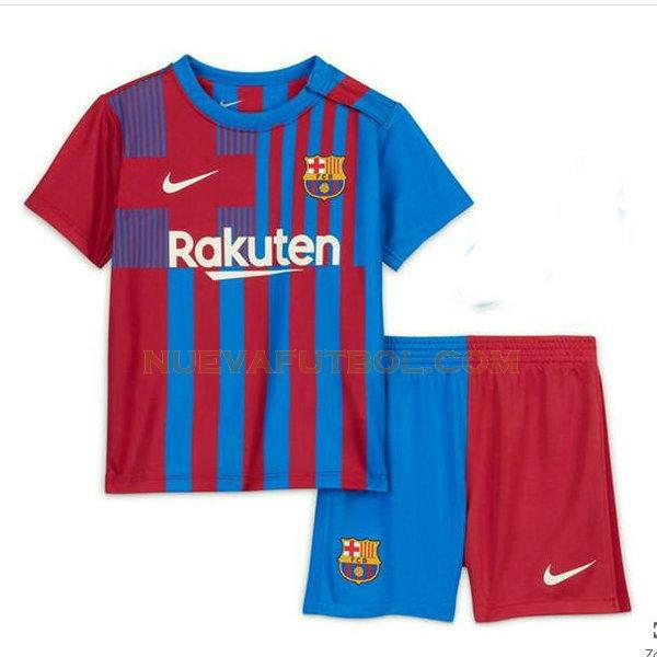 primera camiseta barcelona 2021 2022 rojo azul niño