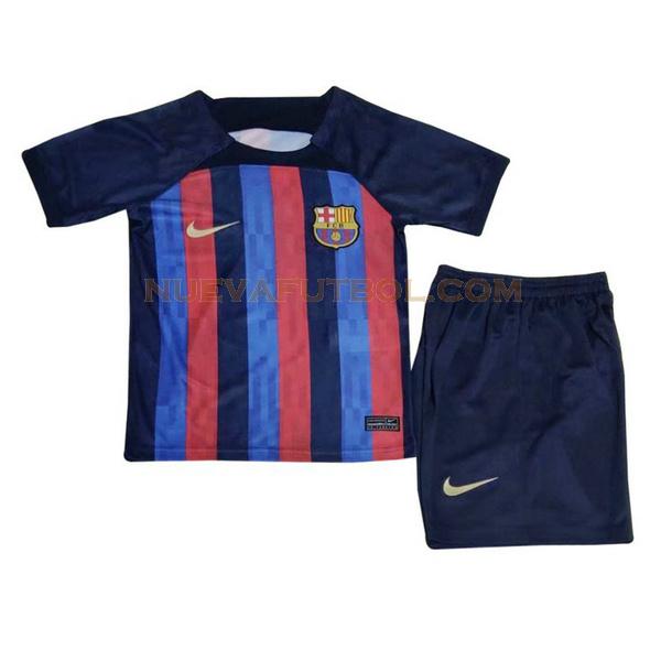 primera camiseta barcelona 2022 2023 rojo azul niño