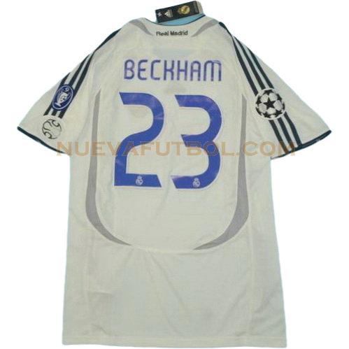 primera camiseta beckham 23 real madrid 2006-2007 hombre