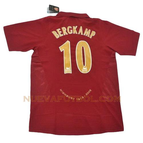 primera camiseta bergkamp 10 arsenal 2005-2006 hombre
