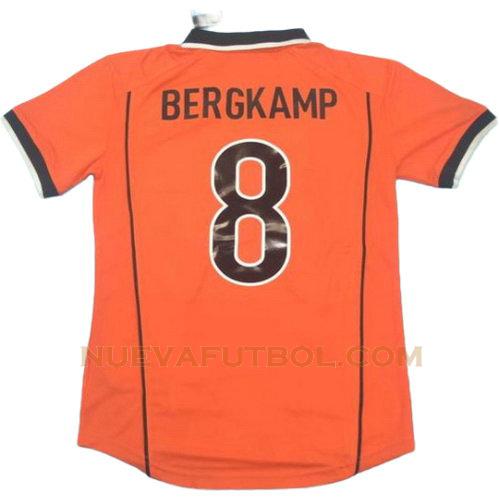 primera camiseta bergkamp 8 países bajos 1998 hombre