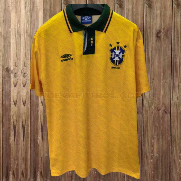 primera camiseta brasil 1991-1993 yellow hombre