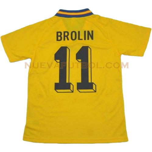 primera camiseta brolin 11 suecia copa mundial 1994 hombre