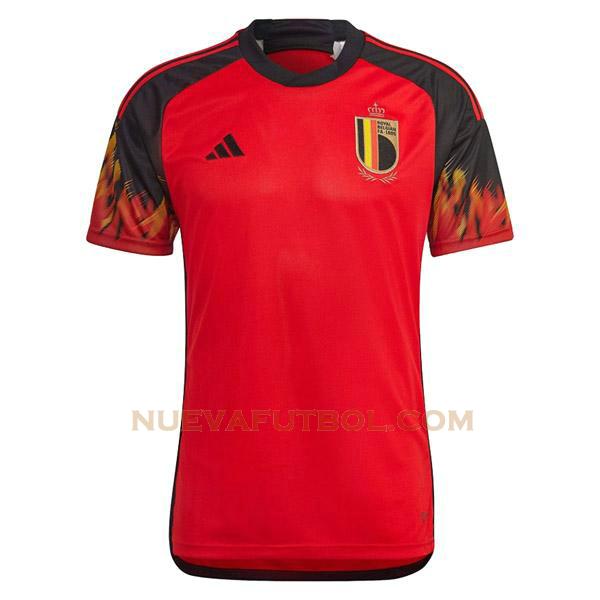 primera camiseta bélgica 2022 2023 rojo negro hombre
