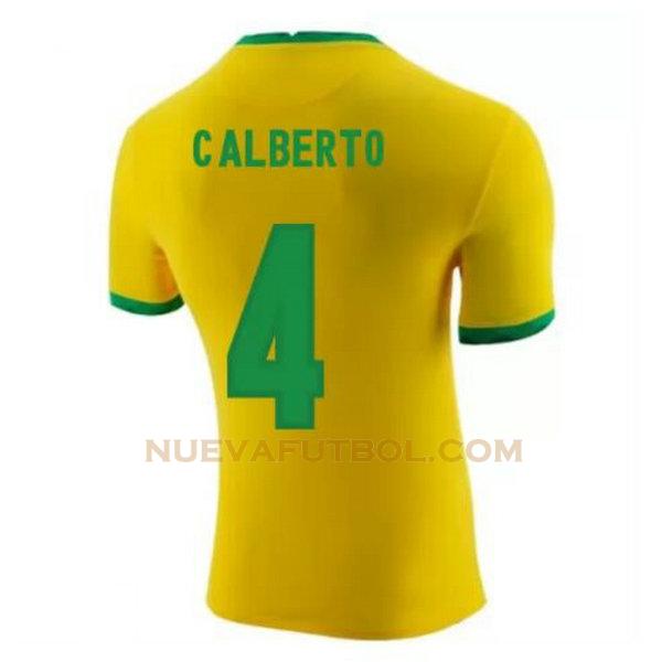primera camiseta c.alberto 4 brasil 2020-2021 amarillo hombre