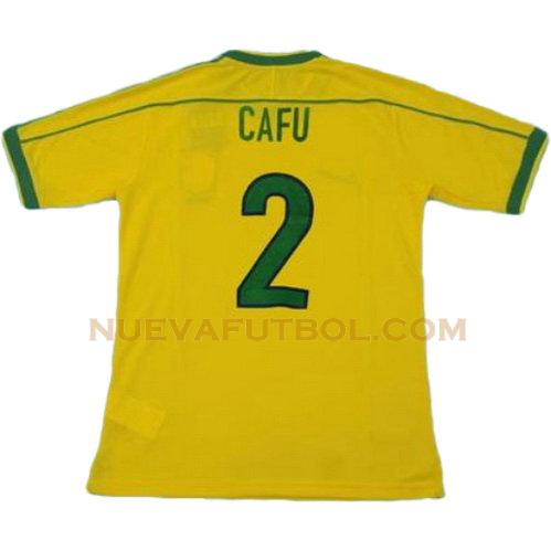 primera camiseta cafu 2 brasil copa mundial 1998 hombre