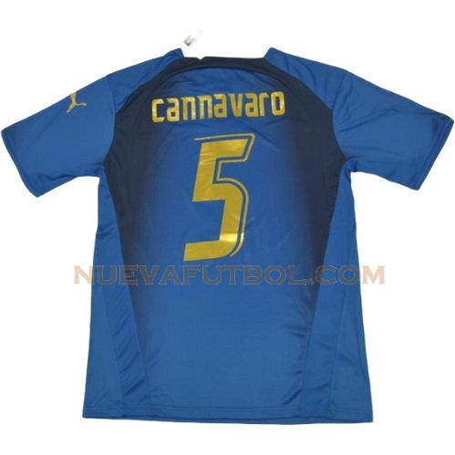 primera camiseta cannavaro 5 italia copa mundial 2006 hombre